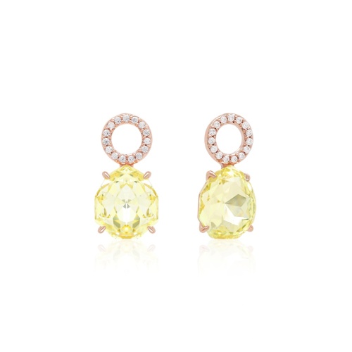 Sparkling Drop Earring Charms Rose gold-plated Jonquil
