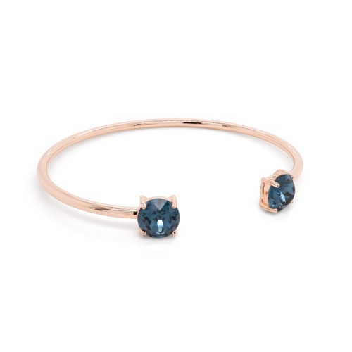 Round Stone Bangle Bracelet Rose gold-plated Montana