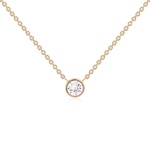 Single Crystal Necklace Yellow Gold-plated Crystal