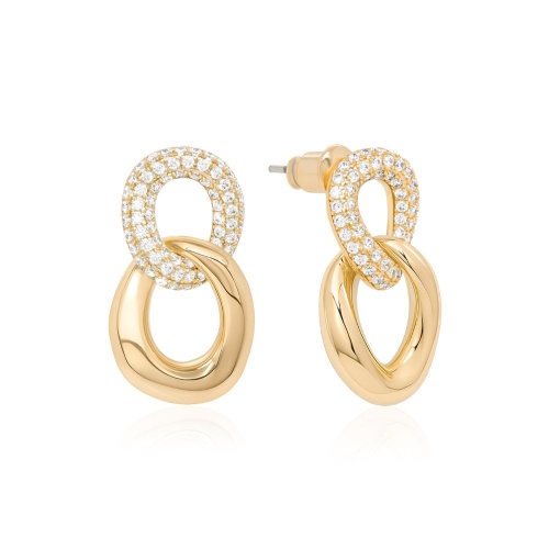 Bold Knot stud earrings Yellow Gold-Plated