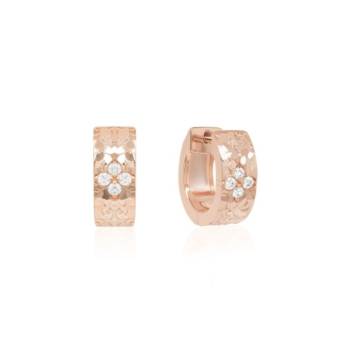 Diamond Cut sparkling earrings rosé
