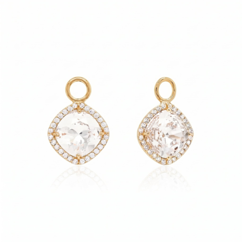 Fancy Stone Charms Yellow Gold-plated Crystal