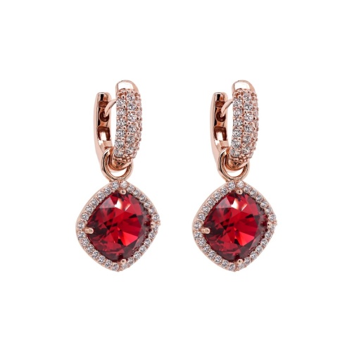 Fancy Stone charm earrings Scarlet