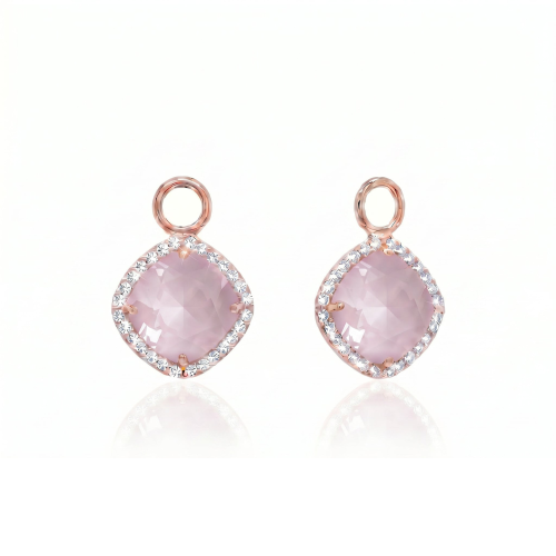 Fancy Stone Charms Rose gold-plated Soft Rose