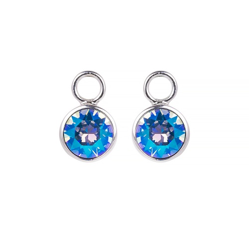 Earring Charms Light Sapphire Shimmer