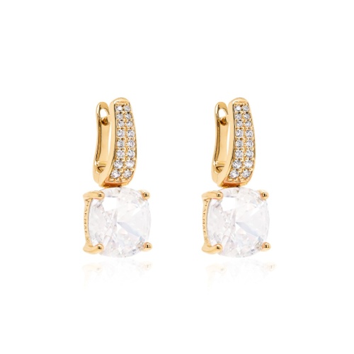 Fancy Stone Earrings Yellow Gold-plated Moonlight