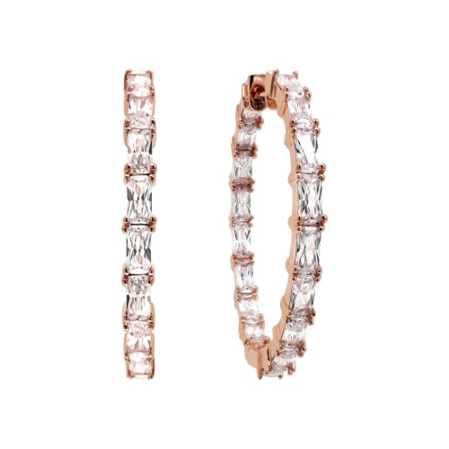 Crystal golden Infinity hoops