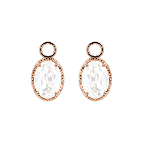 Oval Fancy Stone Charms Crystal