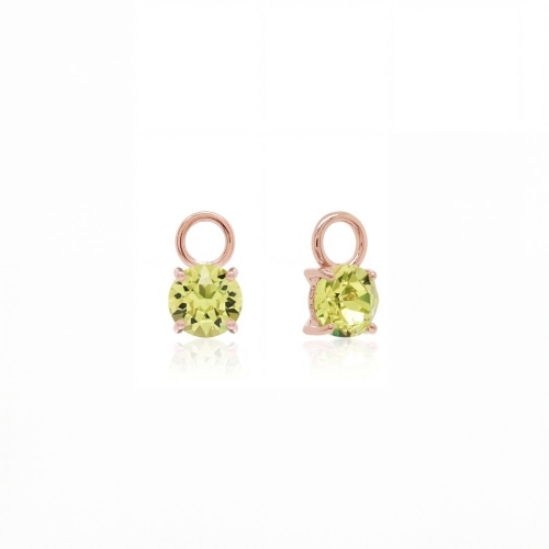 Mini Charms Rosé Gold plated Citrus Green