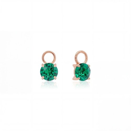 Mini Charms Rosé Gold plated Majestic Green