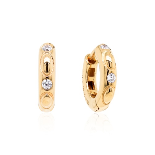 Charm Base Earrings Yellow Gold-plated