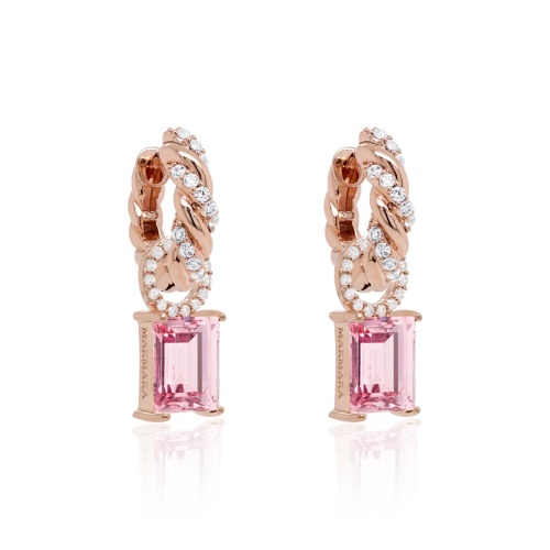 Mini Charms Earring Set Rose gold-plated