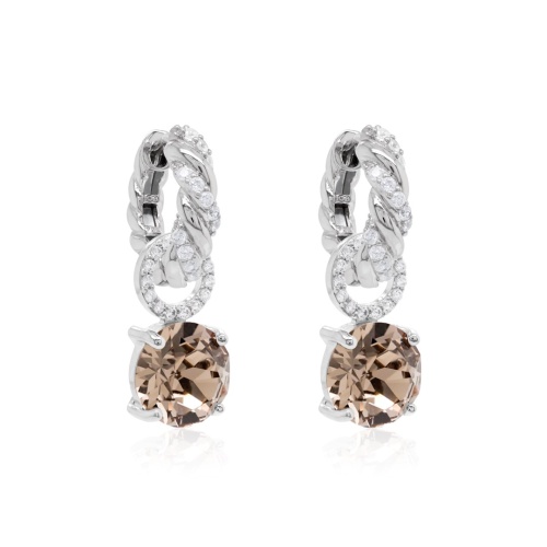 Knoty Charm Earrings Greige