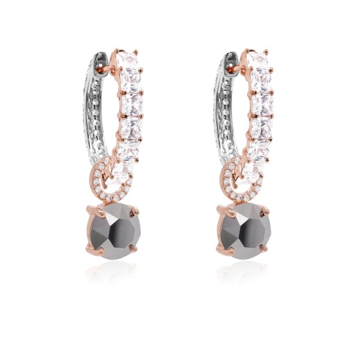 Two-Sided Charm Earrings Light Chrome
