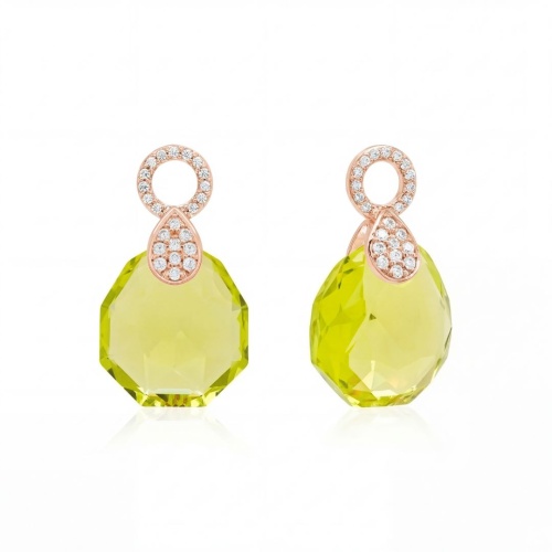 Citrus Green Large Pear Drop auskarų pakabukai