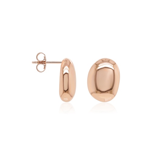 Liquid Gold Stud Earrings Rose Gold plated 