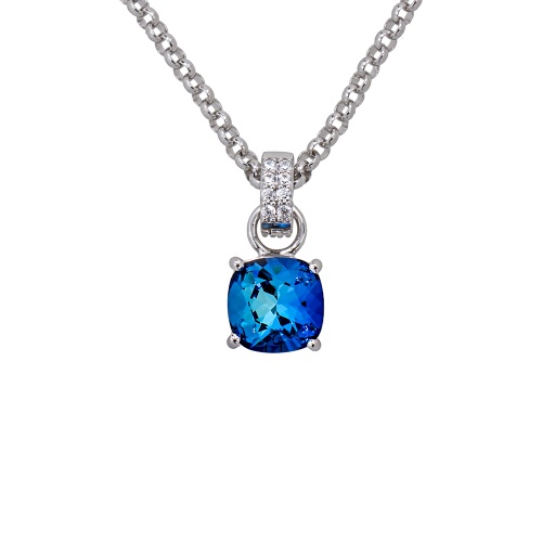Fancy Stone necklace set Bermuda Blue
