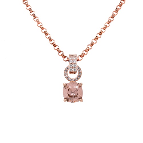 Fancy Stone Necklace Set Vintage Rose