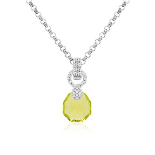 Pear Drop Necklace set Citrus Green