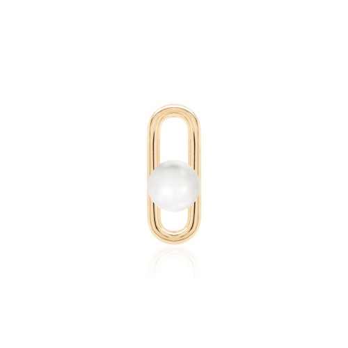Fabulous Pearl Link Necklace charm Yellow-gold plated