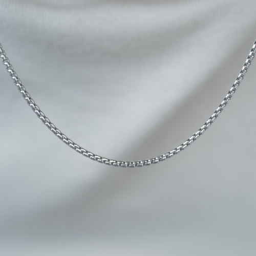 Box Chain Rhodium Plated 42cm