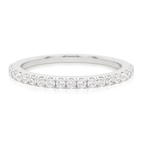 Original Pavé Stacking Ring Rhodium plated