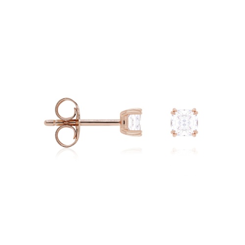 Small Crown Stud Earrings Rose gold-plated