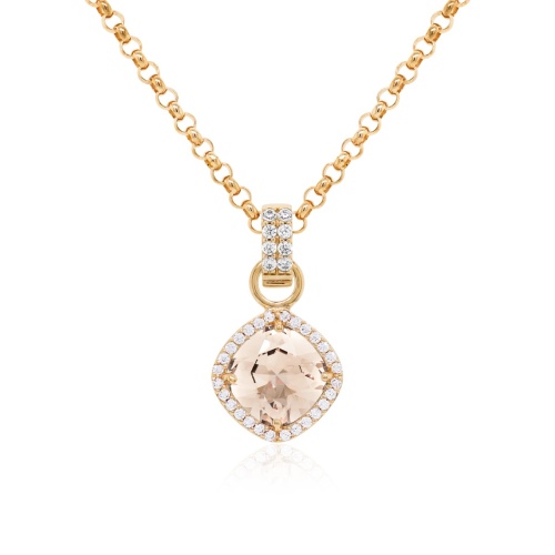 Fancy Stone Necklace Set Yellow gold-plated Light Silk