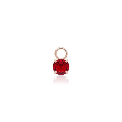 Mini Necklace Charm Rose gold-plated Scarlet