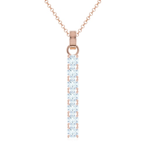 Tennis Charm Necklace Set Rose gold-plated Lt Azore