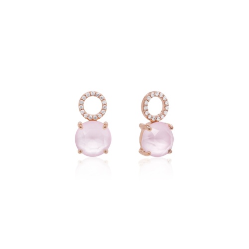 Earring charms Rose gold-plated Powder Rose