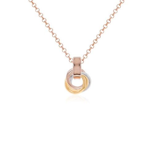 Trinity Trio Necklace set Rose-gold plated