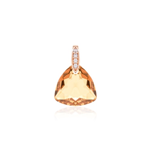 Crystal Teardrop Pendant Light Amber
