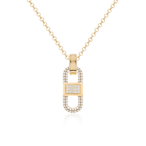 Infinite Spark Fabulous Link Necklace set Yellow gold plated