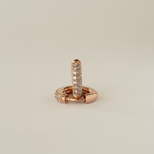 Classic Base earrings rhodium plated Light Blue