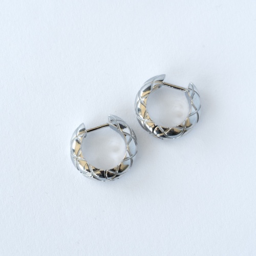 Classic earrings rhodium plated