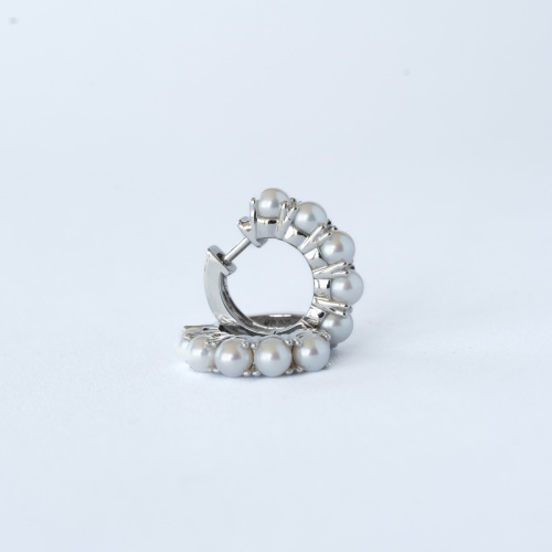 Freshwater Pearl Base earrings rhodium plated