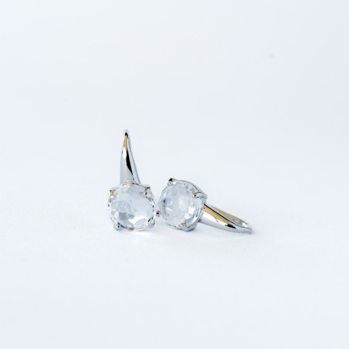 Hook Earrings with Crystals rhodium plated Crystal