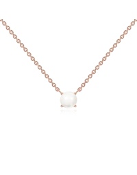 Freshwater Pearl necklace Rose-gold plated 6mm