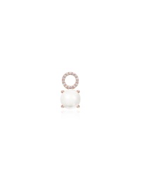 Sparkling Freshwater Pearl charm Rose-gold plated8mm