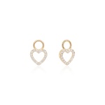 Petite Pavé Heart Earring Charms Yellow gold-plated