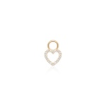 Petite Pavé Heart Necklace charm Yellow gold-plated