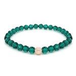 Marmara Icon Bead Bracelet Rose gold-plated Emerald