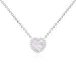 MOP Necklace Rhodium