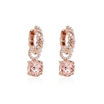 KNOTY CHARM EARRINGS VINTAGE ROSE GOLD-PLATED