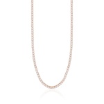 Petite Tennis Necklace Rose gold-plated
