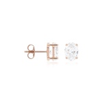 Classical Oval Cut Stud Earrings Rose gold plated