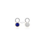 Tiny Charm Sapphire Bluedark Yellow gold-plated