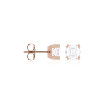 Crown Stud Earrings 6mm Rose gold-plated