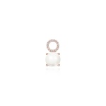 Sparkling Freshwater Pearl charm Rose-gold plated8mm